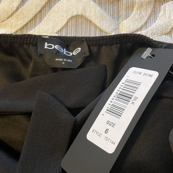 Brand New Bebe Women's Ruffle Halter Tie Neck Jumpsuit Pants Black Size 6 - Picture 6 of 7